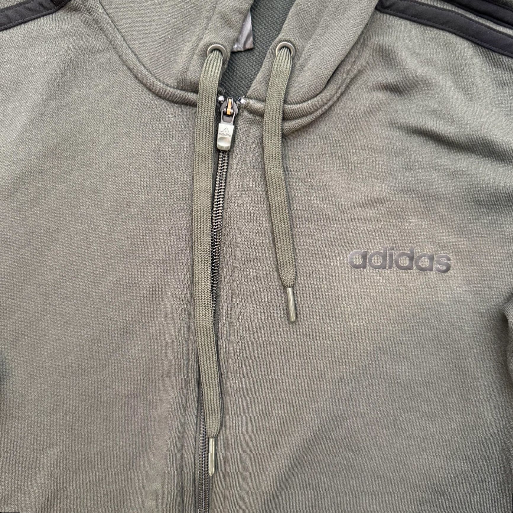Adidas Adidas Essentials Hoodie Mens Medium Black Full Zip Three Stripe Sweatshirt FN2745 Size US M / EU 48-50 / 2 - 3 Thumbnail