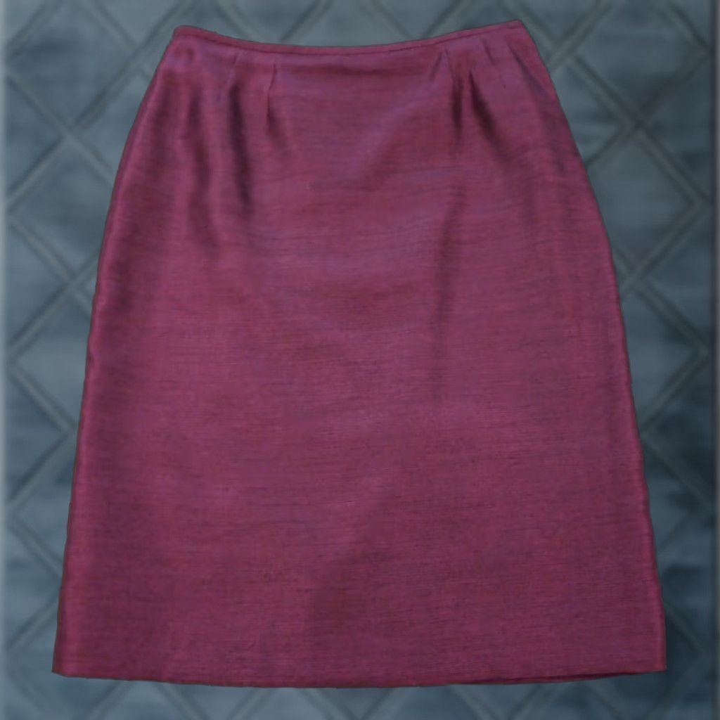 Vintage Le Suit Skirt Knee Length Women's Size 8 Purple Heather Lined Slit Pencil Slit Polyester Rayon Dry Clean Only Vintage No Regular Casual/Workwear Size 30" / US 8 / IT 44 - 1 Thumbnail
