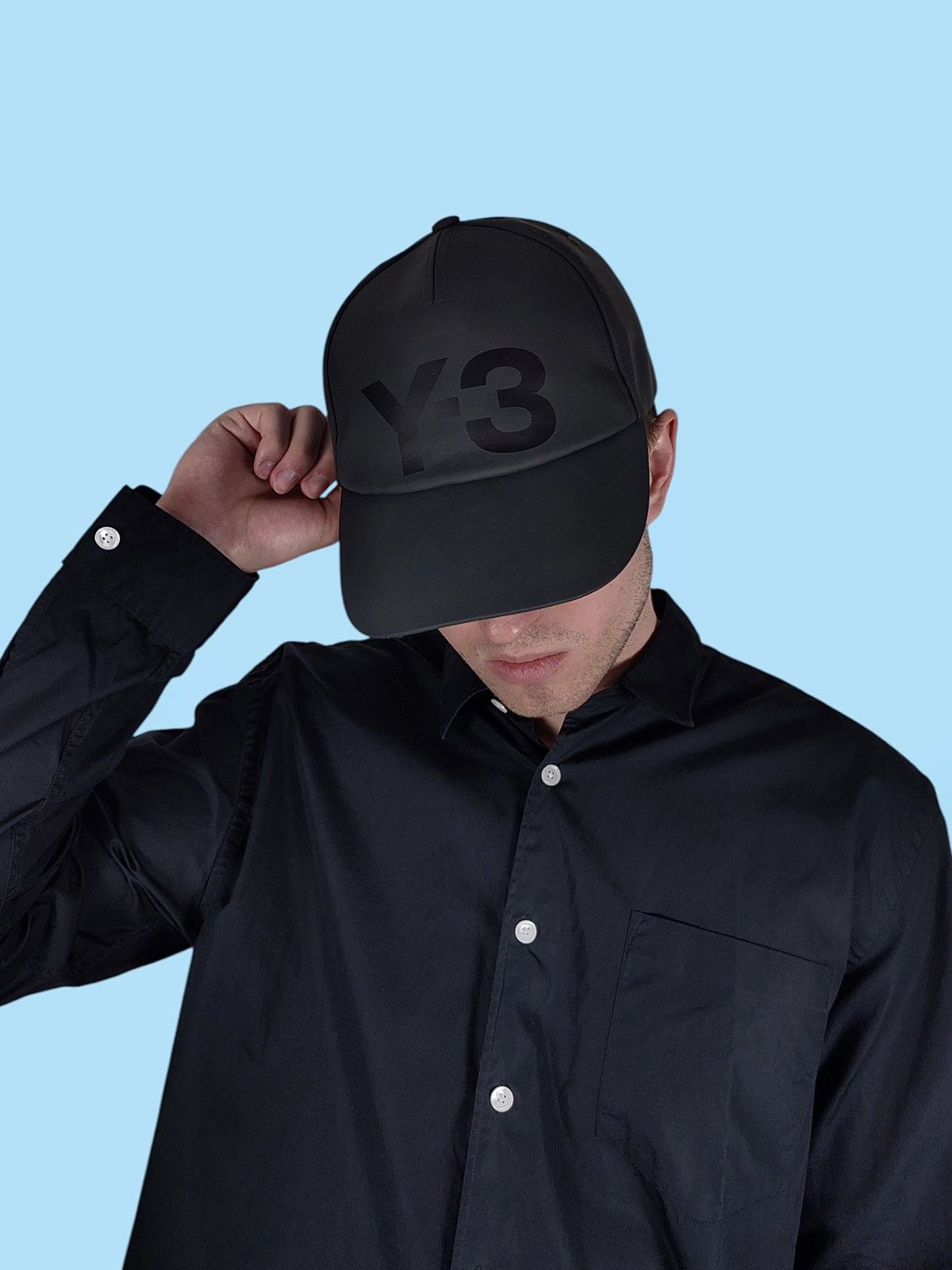 Adidas × Y's A/W 2017 Y-3 Yohji Yamamoto Adidas Big Logo Nylon Cap Size ONE SIZE - 2 Thumbnail
