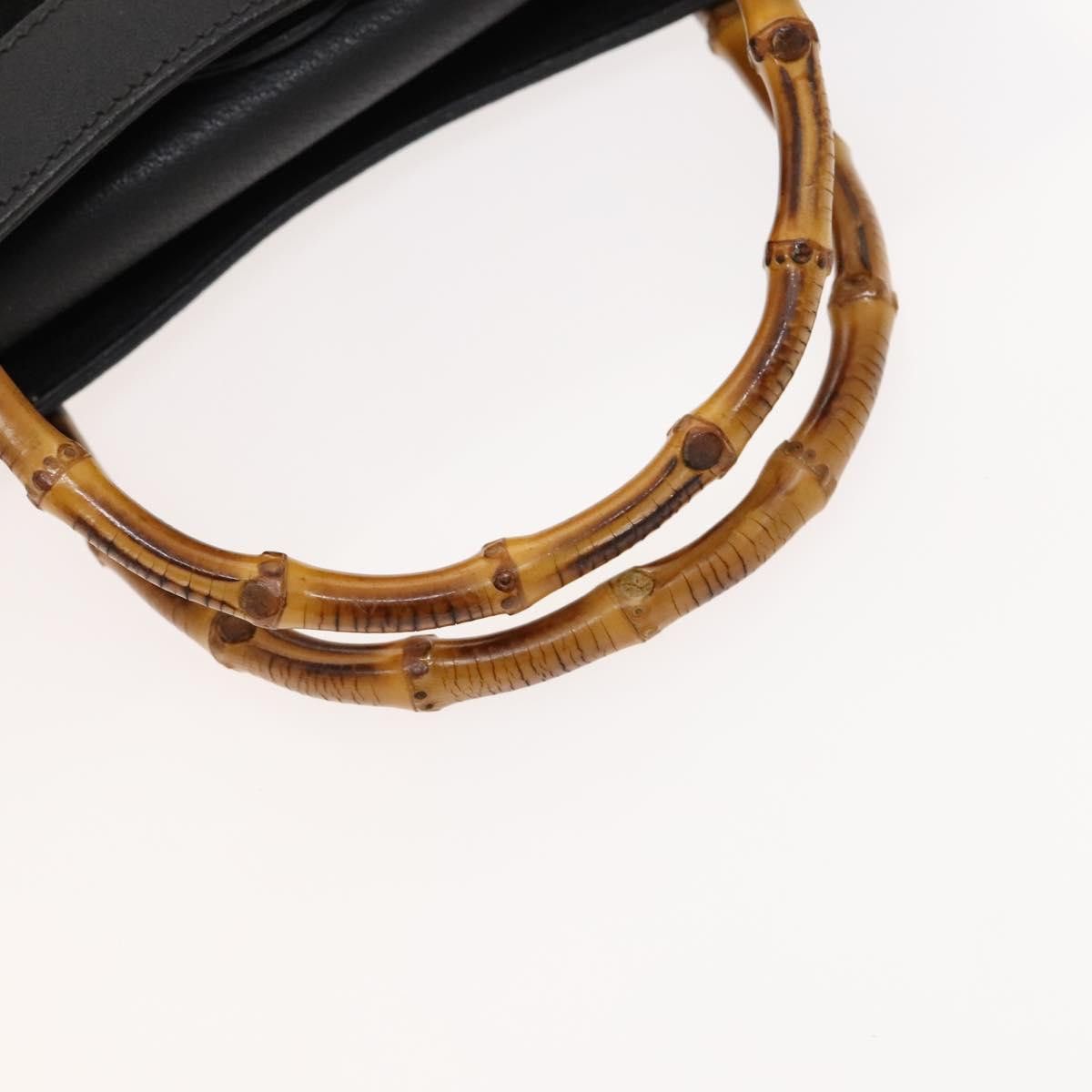 Gucci GUCCI Bamboo Hand Bag Suede Black Gold 002 2853 0260 0 Size ONE SIZE - 7 Thumbnail