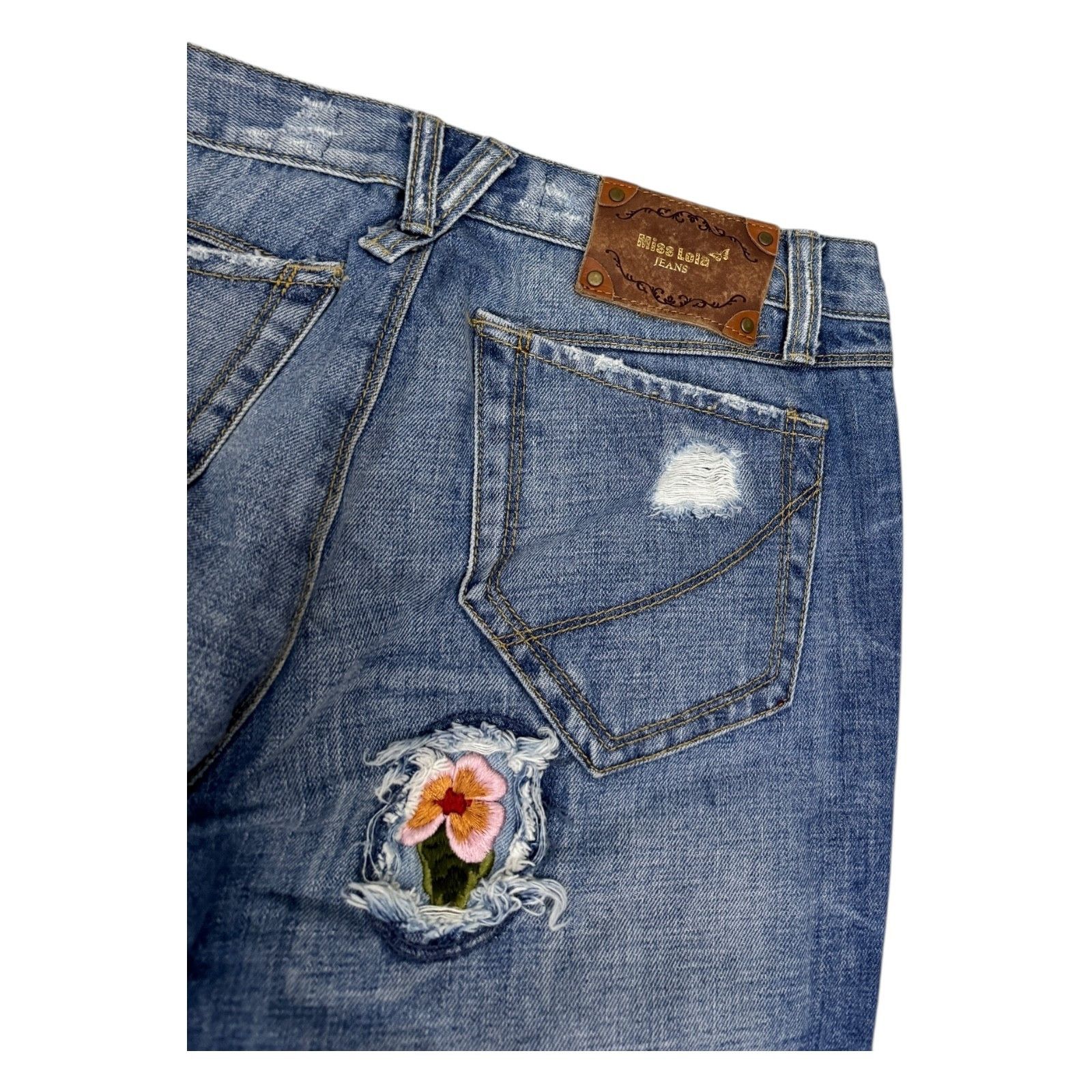Other MISS LOLA Floral Designer Denim Pants Jeans Womens 30x34 Size 30" / US 8 / IT 44 - 4 Thumbnail