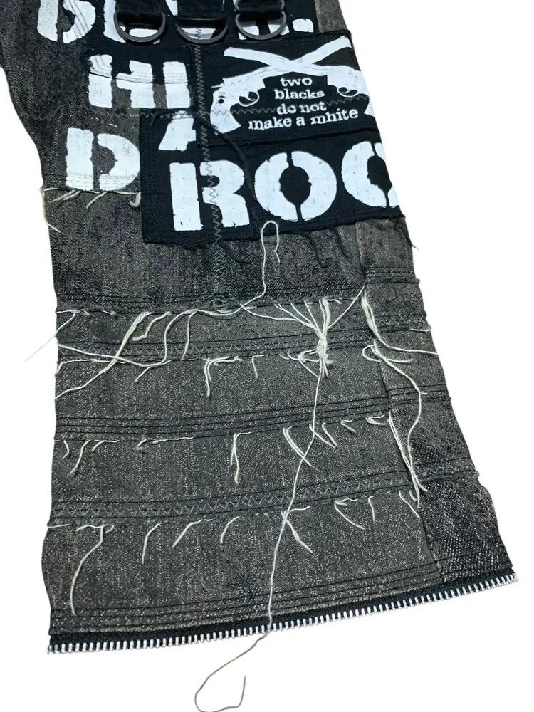 Self Edge Edge Ruppert bondage punk laces up hagi jorts denim Size US 32 / EU 48 - 3 Thumbnail
