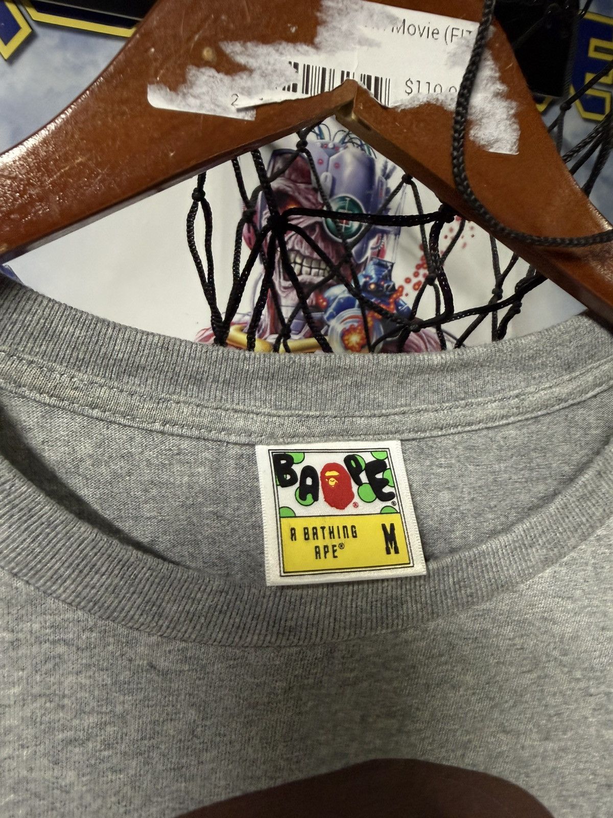 Bape Bape Head Grey T-Shirt A Bathing Ape Tee Size Fits Medium Size US M / EU 48-50 / 2 - 3 Thumbnail
