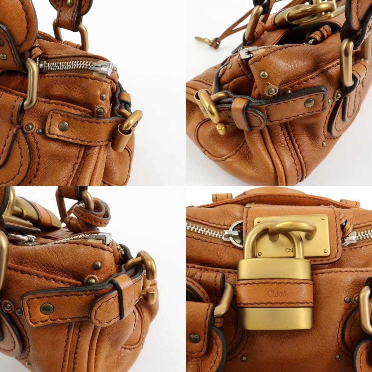 Chloe Chloe Paddington Mini Satchel Calfskin Leather Tan Size ONE SIZE - 6 Thumbnail
