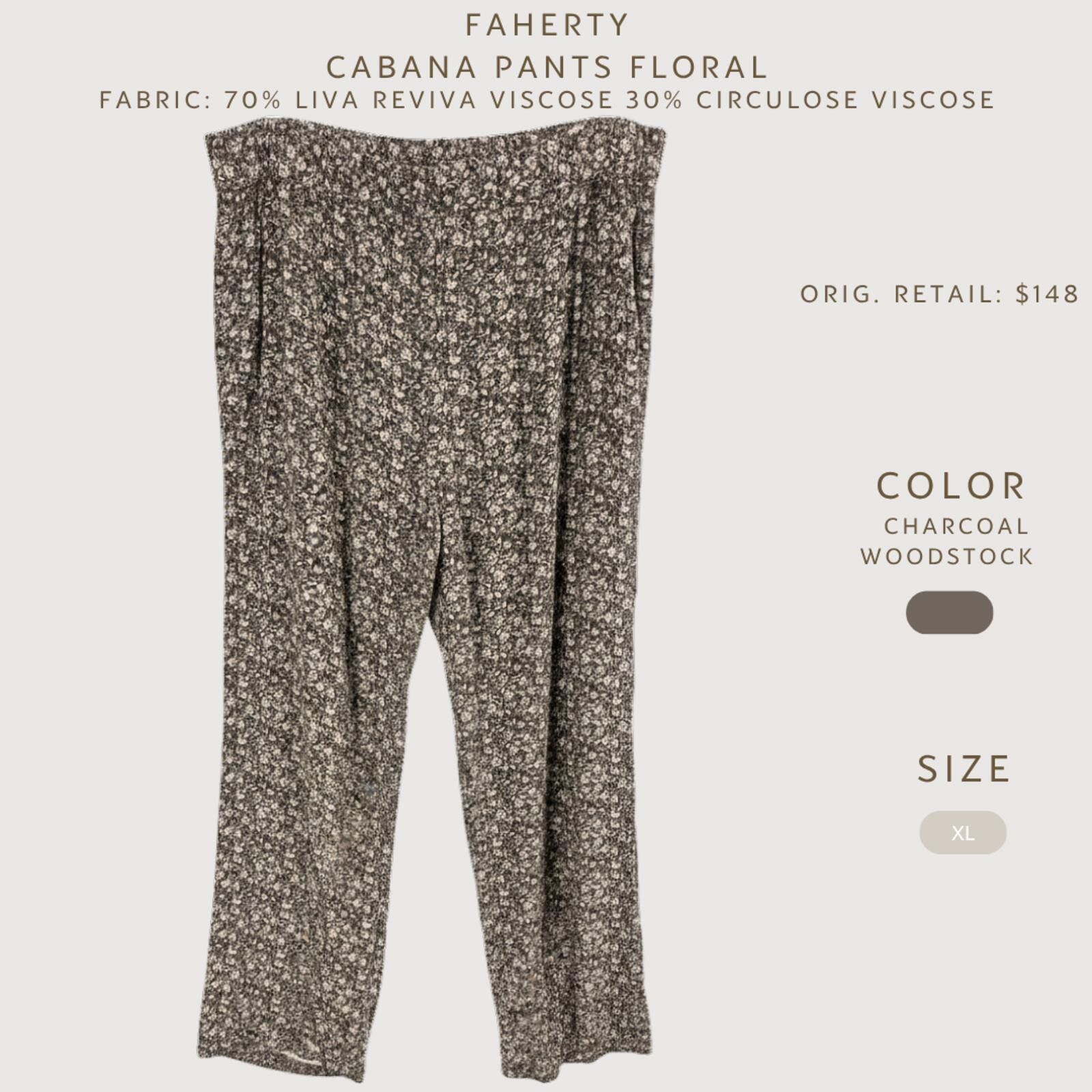 Faherty Faherty Cabana Floral Wide Leg Pants XL Size 40" / US 18 - 2 Thumbnail