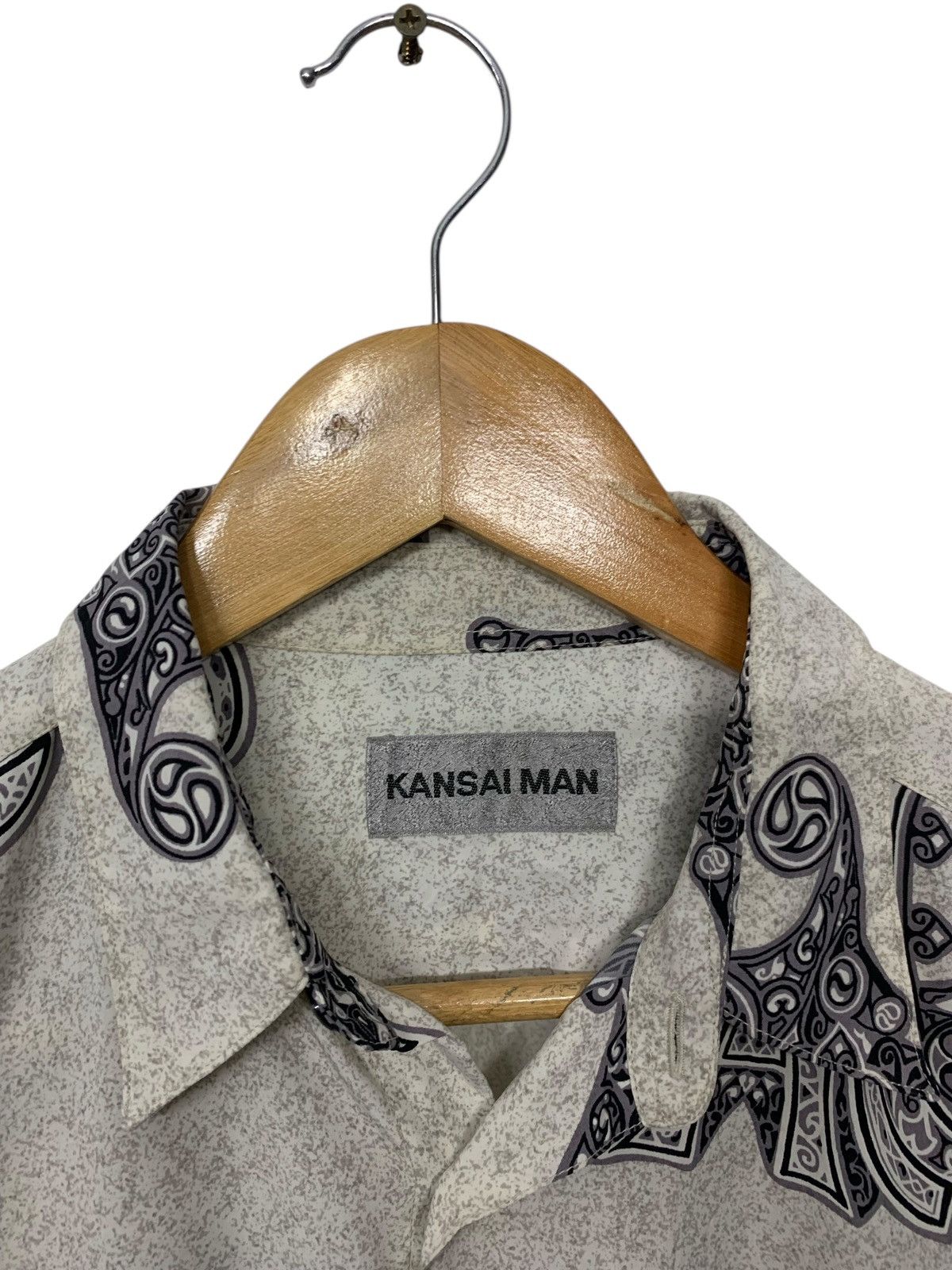 Kansai Yamamoto Rare Kansai Yamamoto Man Batik Motif Button Down Silk Shirt Size US L / EU 52-54 / 3 - 4 Thumbnail