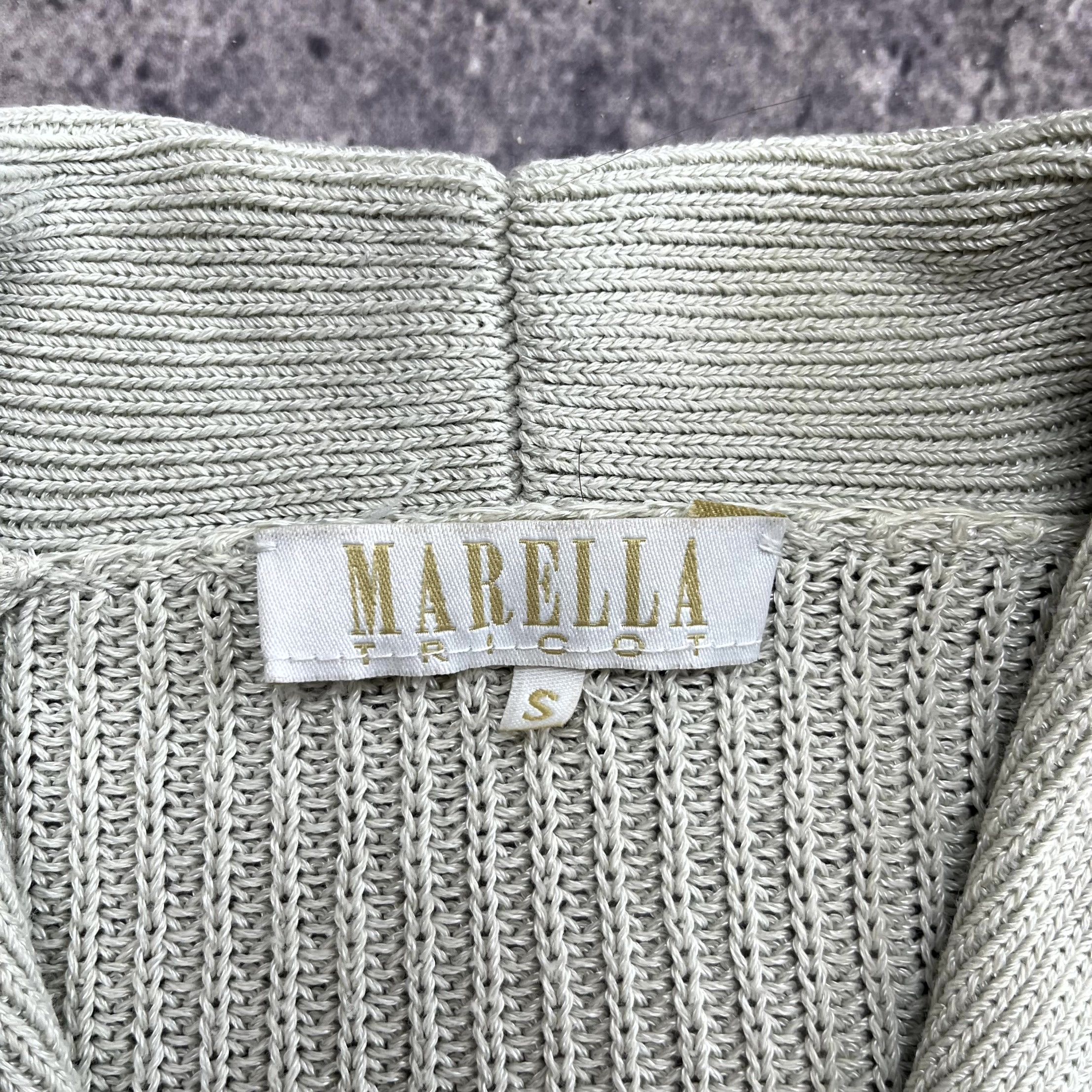 Marella Marella Tricot Knit Polo Top Gray T-Shirt V Neck Size S Size S / US 4 / IT 40 - 6 Thumbnail