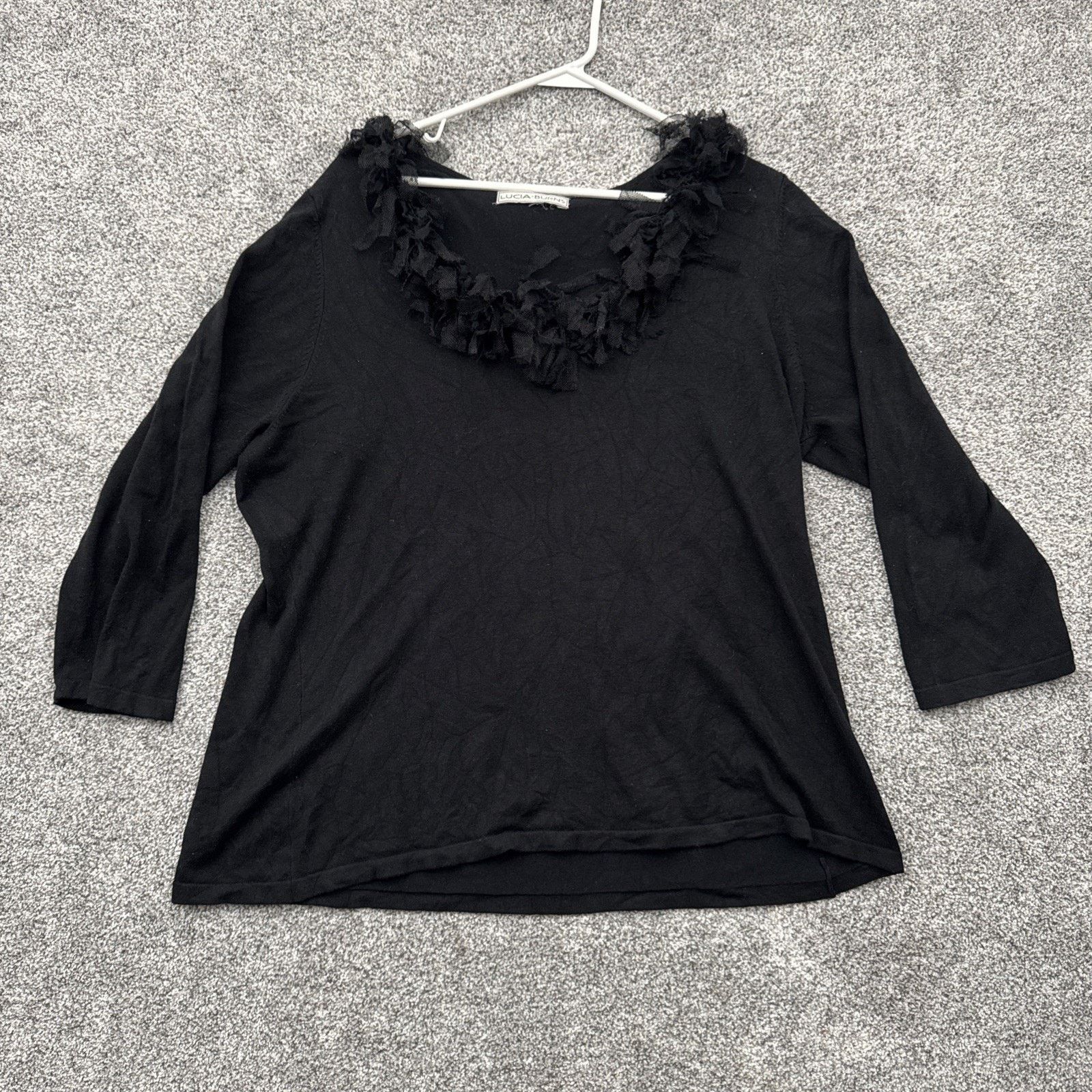 Other Romantic Top Womens Medium Coquette Ruffled Floral Applique Size M / US 6-8 / IT 42-44 - 1 Thumbnail