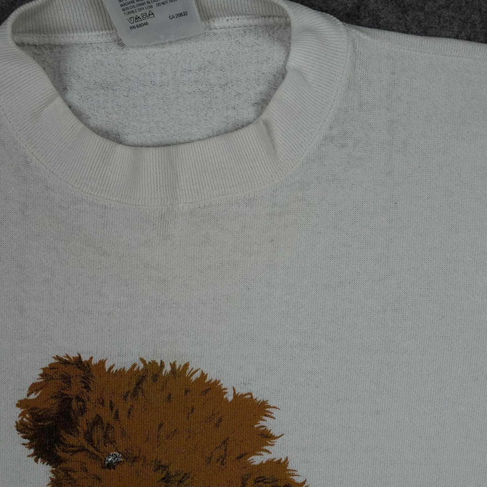 Tultex VINTAGE Tultex Sweatshirt Mens XL White Teddy Bear Sunflower Crewneck 90s VTG Size US XL / EU 56 / 4 - 4 Thumbnail