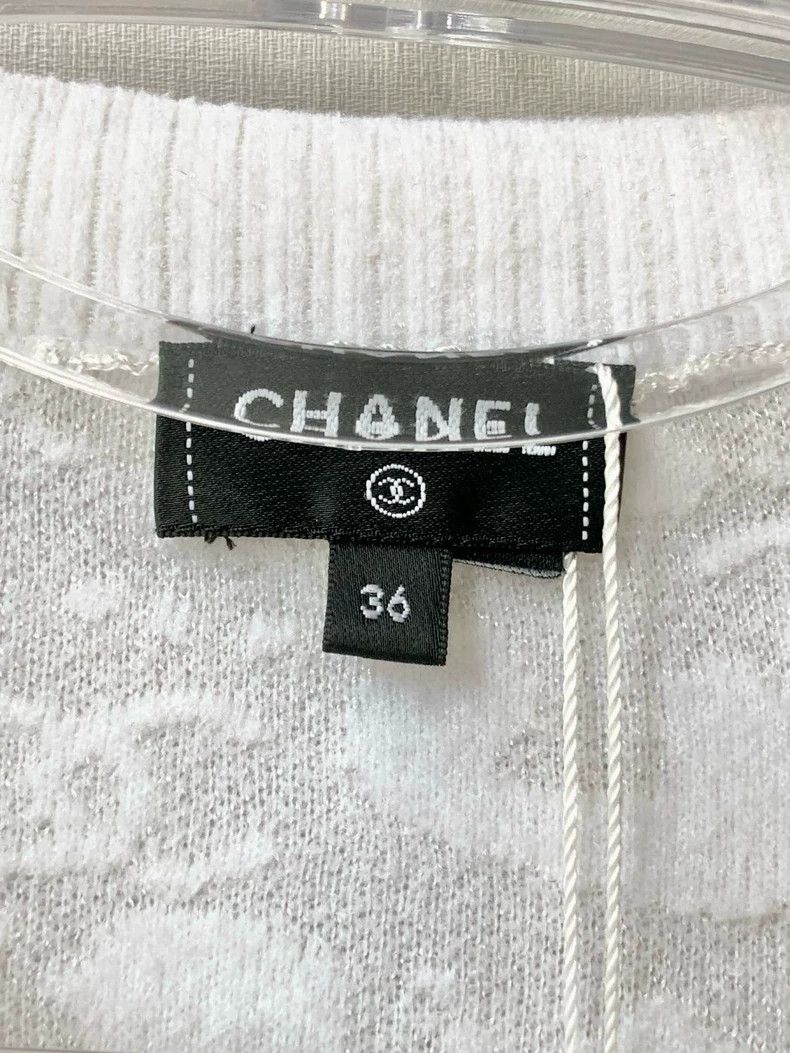 Chanel Chanel 23A double C buckle dark pattern jacquard long slee Size XS / US 0-2 / IT 36-38 - 5 Thumbnail