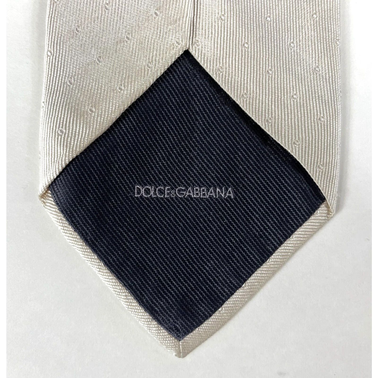 Dolce & Gabbana Dolce&Gabbana Silk Tie Men’s Champagne Geometric 60" 3.5" Classic 100% Silk Made in Italy / Men’s Designer Necktie Size ONE SIZE - 7 Thumbnail