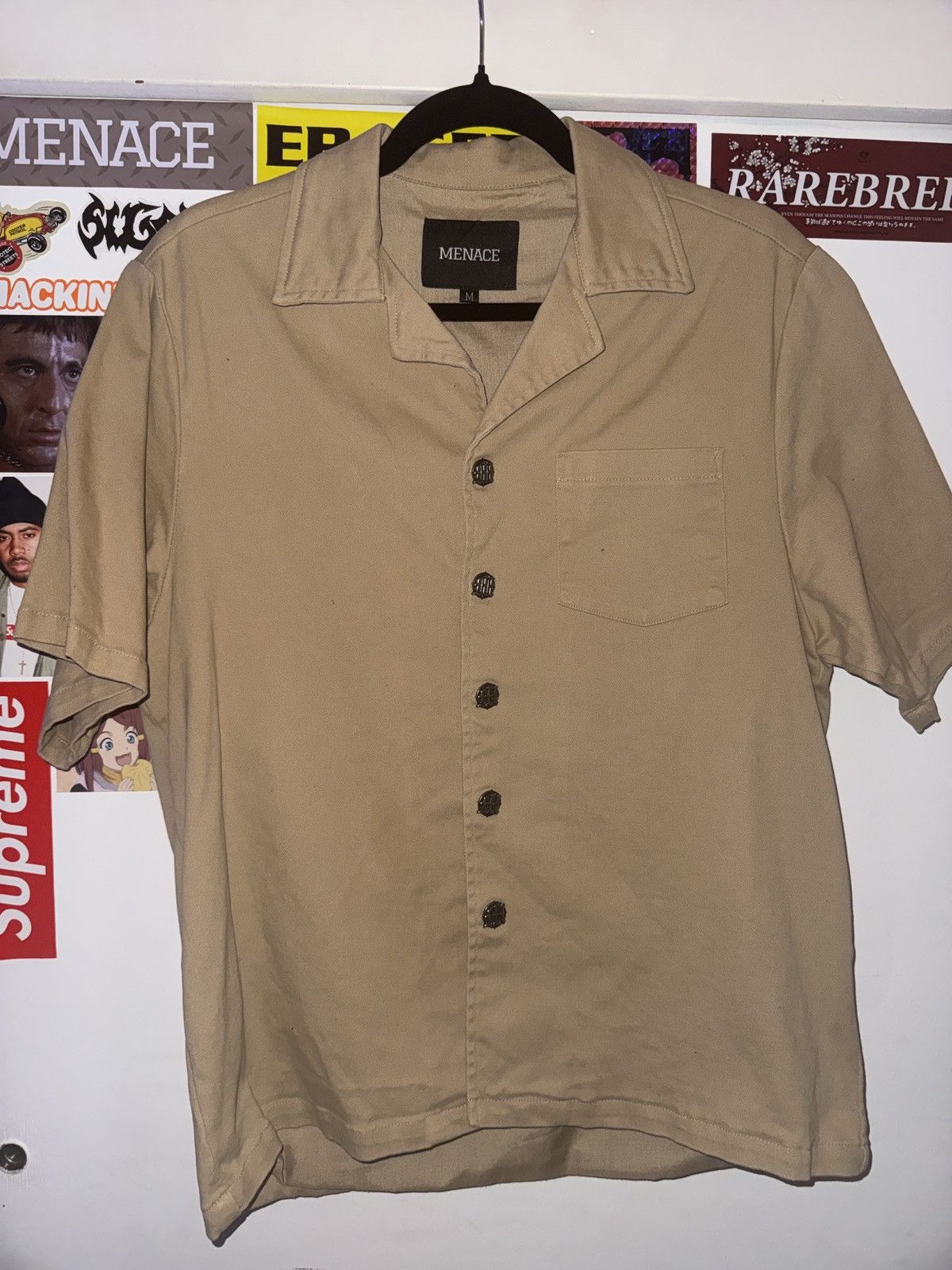 Menace Menace Embossed skeletal button up Size US M / EU 48-50 / 2 - 1 Thumbnail