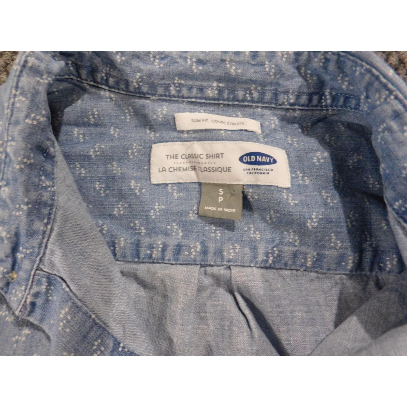 Old Navy Old Navy Shirt Mens Small Blue Button-Down Slim Knit Cotton Pocketed Short Sleeve Size US S / EU 44-46 / 1 - 4 Thumbnail