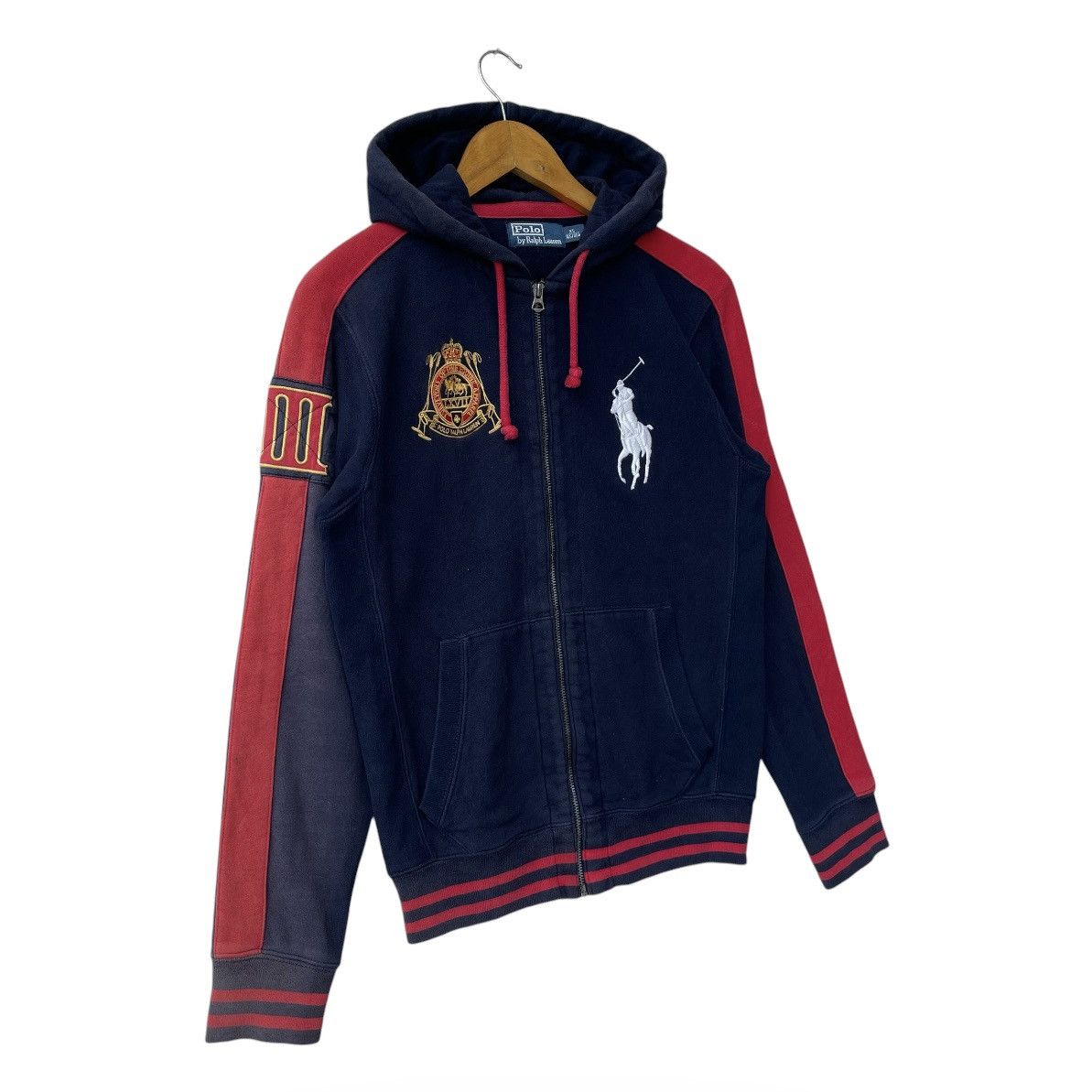 Polo Ralph Lauren Polo Ralph Lauren Big Pony Zip-Up Hoodie - Navy/Red Crest Size US XS / EU 42 / 0 - 3 Thumbnail