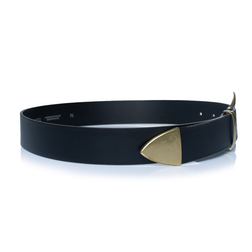 Iro Iro, leather belt with gold buckle Size ONE SIZE - 2 Thumbnail