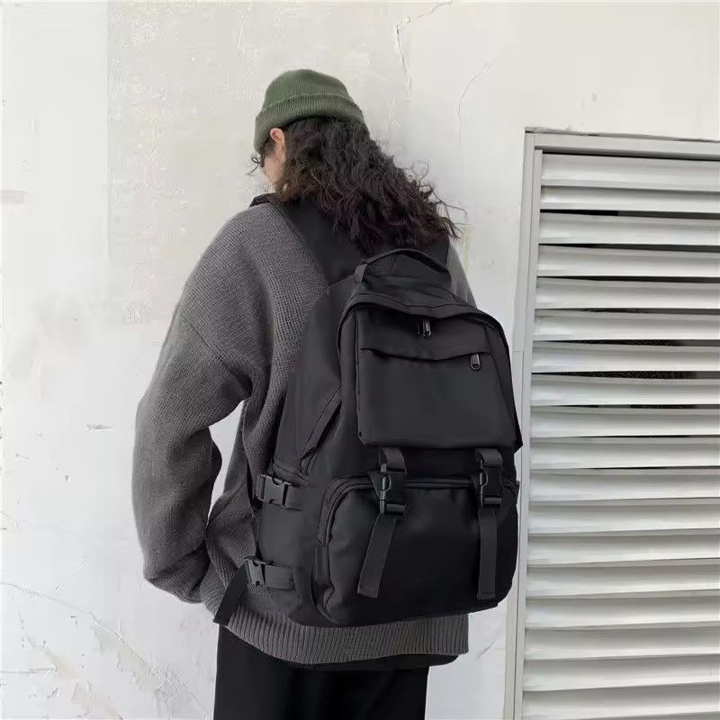 Other Casual Streetwear Capacity Canvas Large School Backpack Size ONE SIZE - 5 Thumbnail