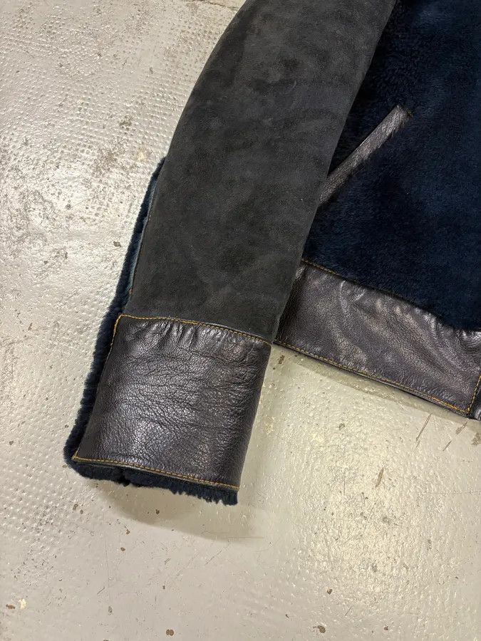 Roberto Cavalli 2000s Roberto Cavalli Blue Fur Shearling Jacket Size US M / EU 48-50 / 2 - 8 Thumbnail