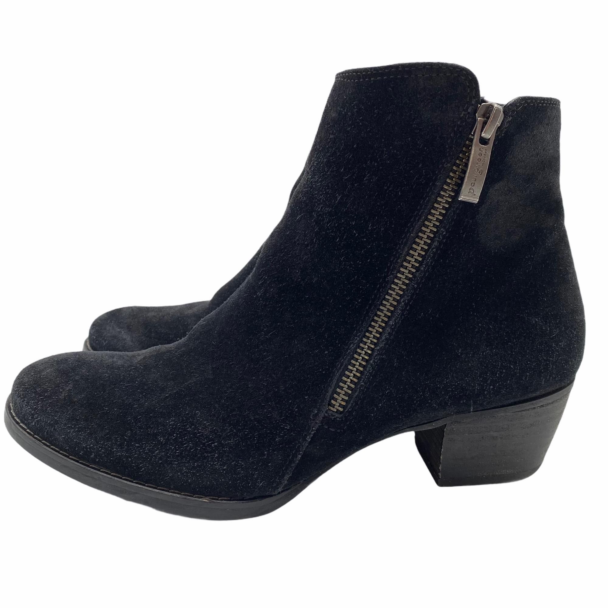 Other Paul Green Allison Black suede Leather Asymmetrical zip ankl Size US 7 / IT 37 - 2 Thumbnail