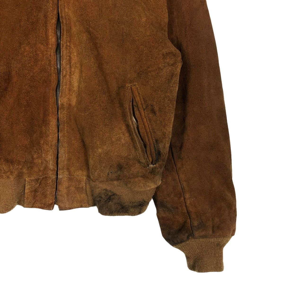 Schott 🔥VINTAGE SUEDE LEATHER JACKET FLY SCHOTT MADE IN USA Size US M / EU 48-50 / 2 - 7 Thumbnail