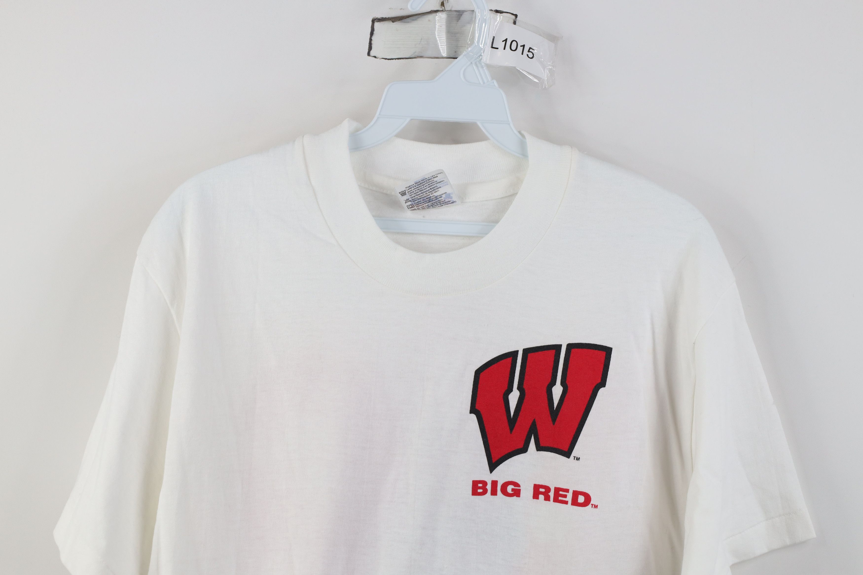 Vintage Vintage 80s 90s University of Wisconsin Basketball T-Shirt Size US M / EU 48-50 / 2 - 2 Thumbnail