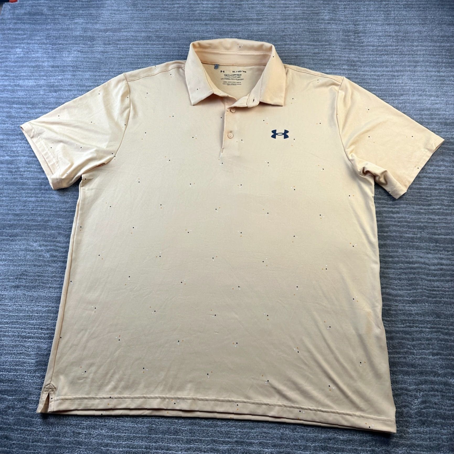 Under Armour Under Armour Polo Shirt Mens XL Yellow Golf All Over Print Playoff Shirt Size US XL / EU 56 / 4 - 2 Thumbnail