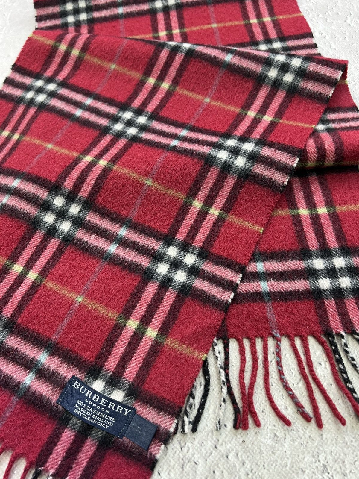 Burberry × Vintage Vintage Burberry scarf nova check muffler shawl Wool 90s y2k Size ONE SIZE - 4 Thumbnail