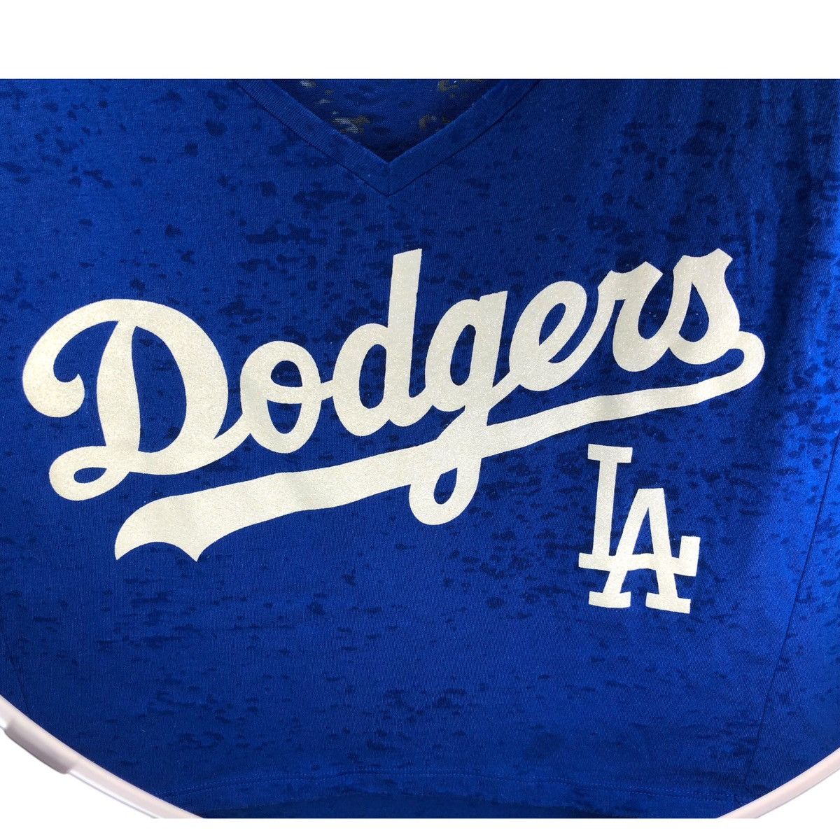 Victoria's Secret VS PINK LA Dodgers Oversized Crop T-Shirt White Glitter Logo Size XS / US 0-2 / IT 36-38 - 7 Thumbnail