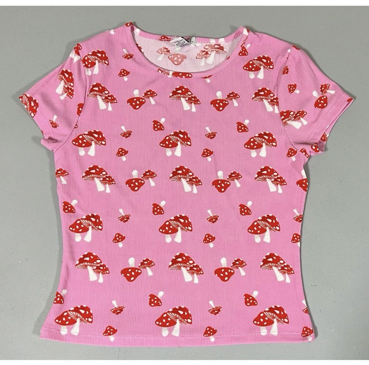 Japanese Brand Pink Mushroom Fairycore Print Tee Shirt Top Blouse Size S 🍄✨ Size S / US 4 / IT 40 - 2 Thumbnail