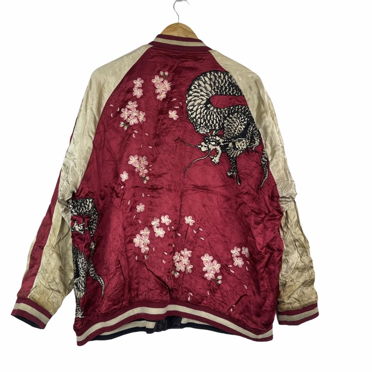 Vintage Vintage SUKAJAN Jacket DRAGON RYU RAYON Reversible Japanese Size XL / US 12-14 / IT 48-50 - 2 Thumbnail