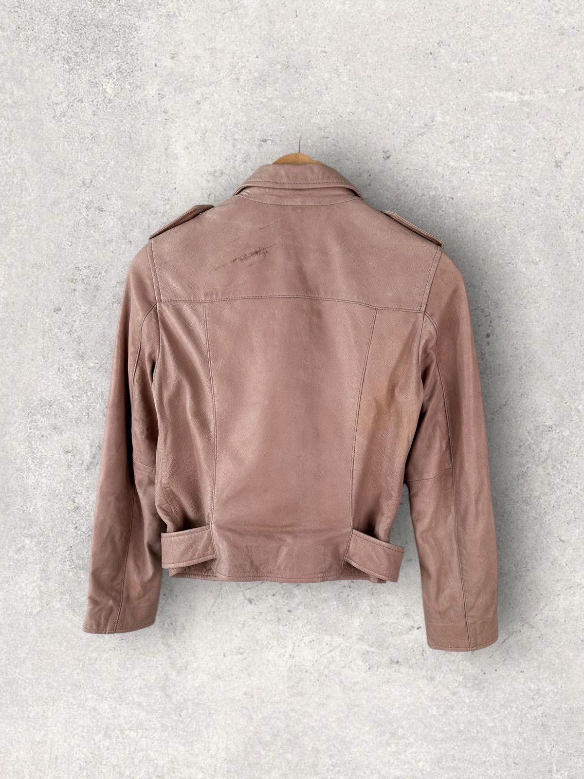 Allsaints AllSaints Wyatt Zip Biker Asymmetrical Leather Jacket Womens Size XS / US 0-2 / IT 36-38 - 2 Thumbnail