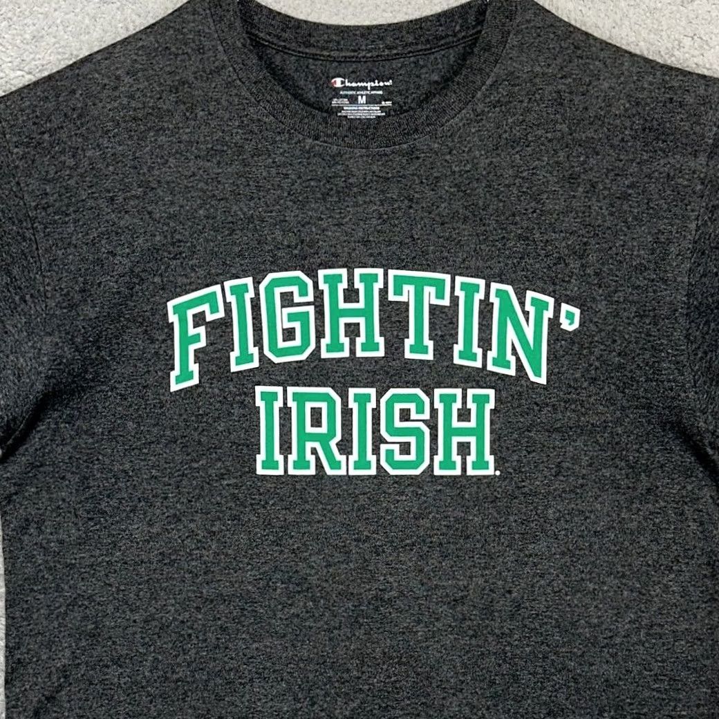 Champion Champion Notre Dame Fighting Irish T-Shirt Mens Medium Grey Short Sleeve Tee Sports Fanwear Size US M / EU 48-50 / 2 - 2 Thumbnail