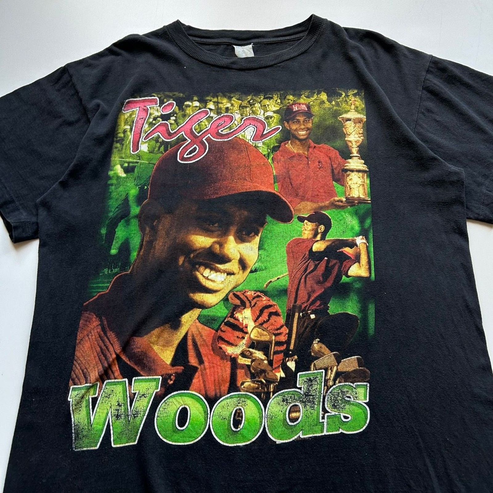 Rap Tees × Tiger Woods × Vintage Vintage 90s Tiger Woods Bay Club Bootleg Graphic T Shirt XL Size US XL / EU 56 / 4 - 2 Thumbnail