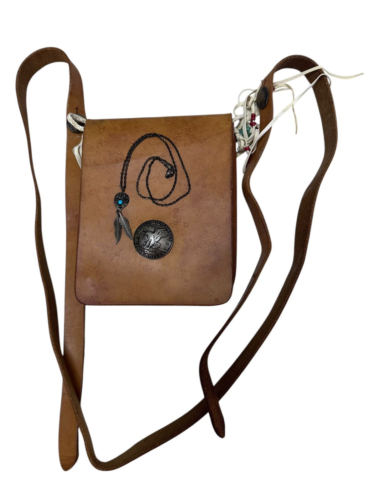 Japanese Brand Vintage Cheyenne Saddle Leather Shoulder Bag/Goro's Bag Size ONE SIZE - 3 Thumbnail