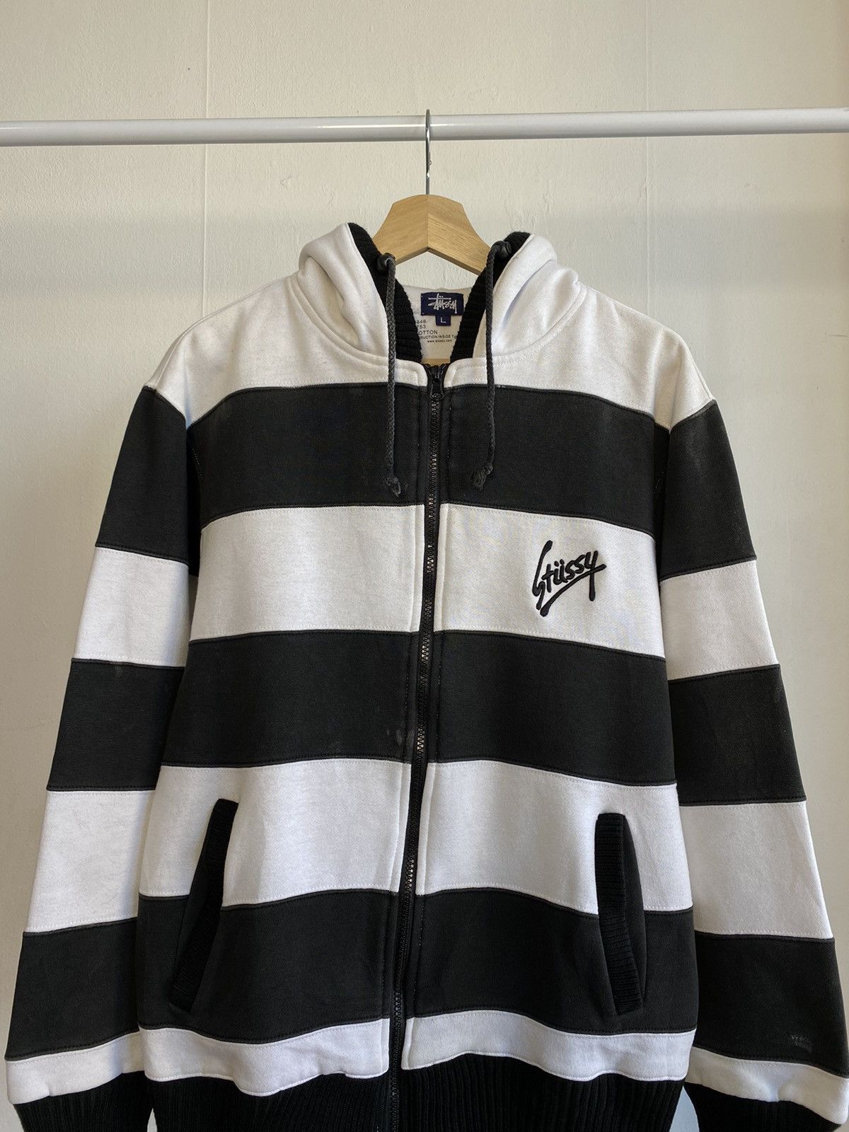 Stussy × Vintage Vintage 90s Stüssy Hoodie Size US L / EU 52-54 / 3 - 2 Thumbnail