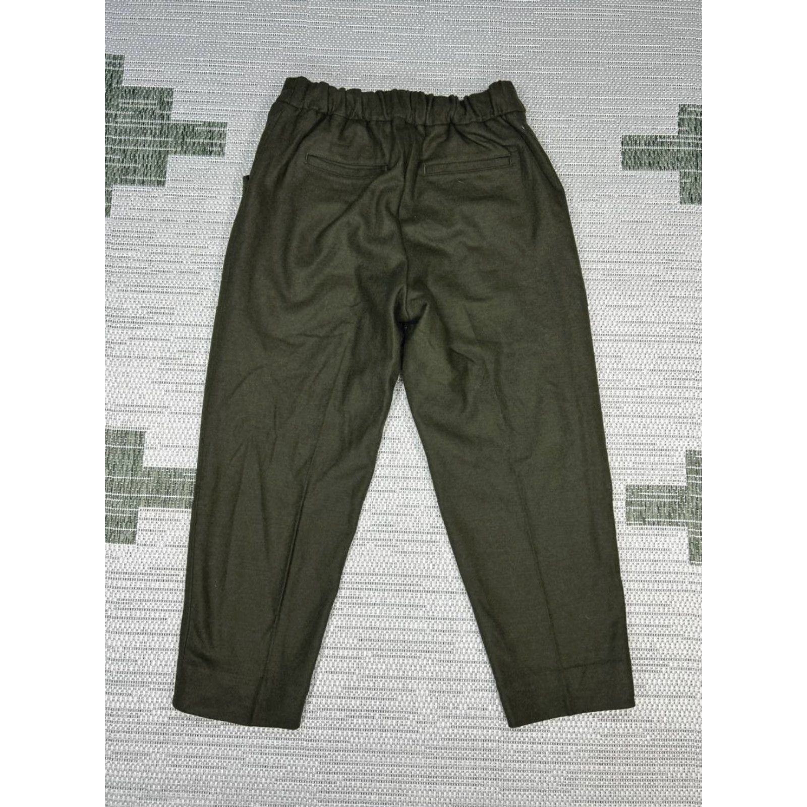 Banana Republic VINTAGE Banana Republic Chino Pants Womens 6 Green Wool Stretch Mid Rise Straight Leg Size 28" / US 6 / IT 42 - 2 Thumbnail