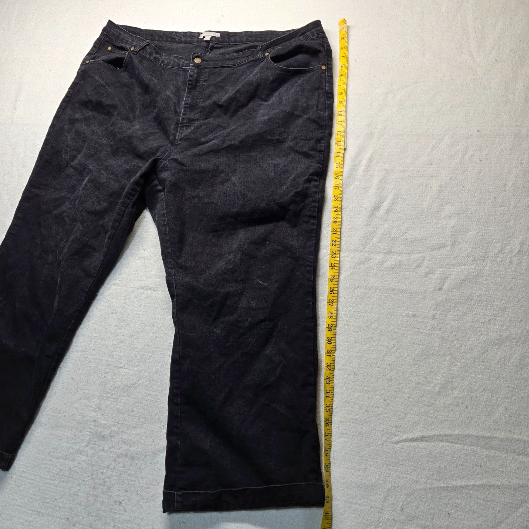 Vintage VINTAGE Woman Within Jeans Denim Pants Roll Tab Adult Plus Size 30W Black Chino Jeans Nature 90s Mens Womens Size 30" / US 8 / IT 44 - 7 Thumbnail