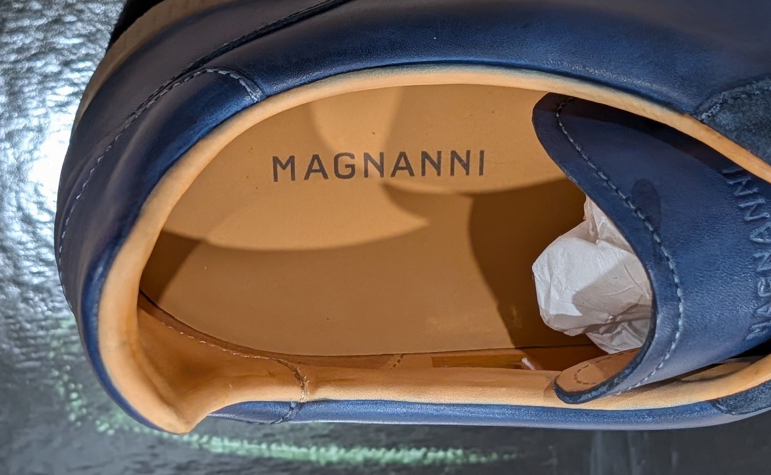Magnanni Magnanni "Meta" Leather Low-Top Sneakers Navy/Blue US 11 Size US 11 / EU 44 - 7 Thumbnail