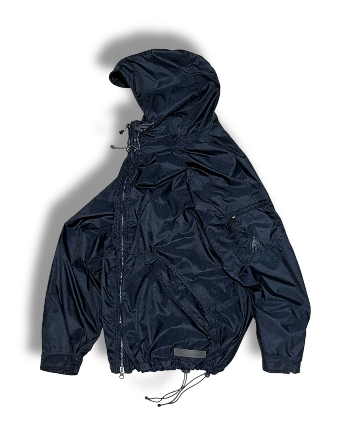 ジャケット・アウター VINTAGE NIKE ACG STORM CLAD NYLON BLACK Vintage Nike ACG Jacket Mens Large Black Full Zip Strap