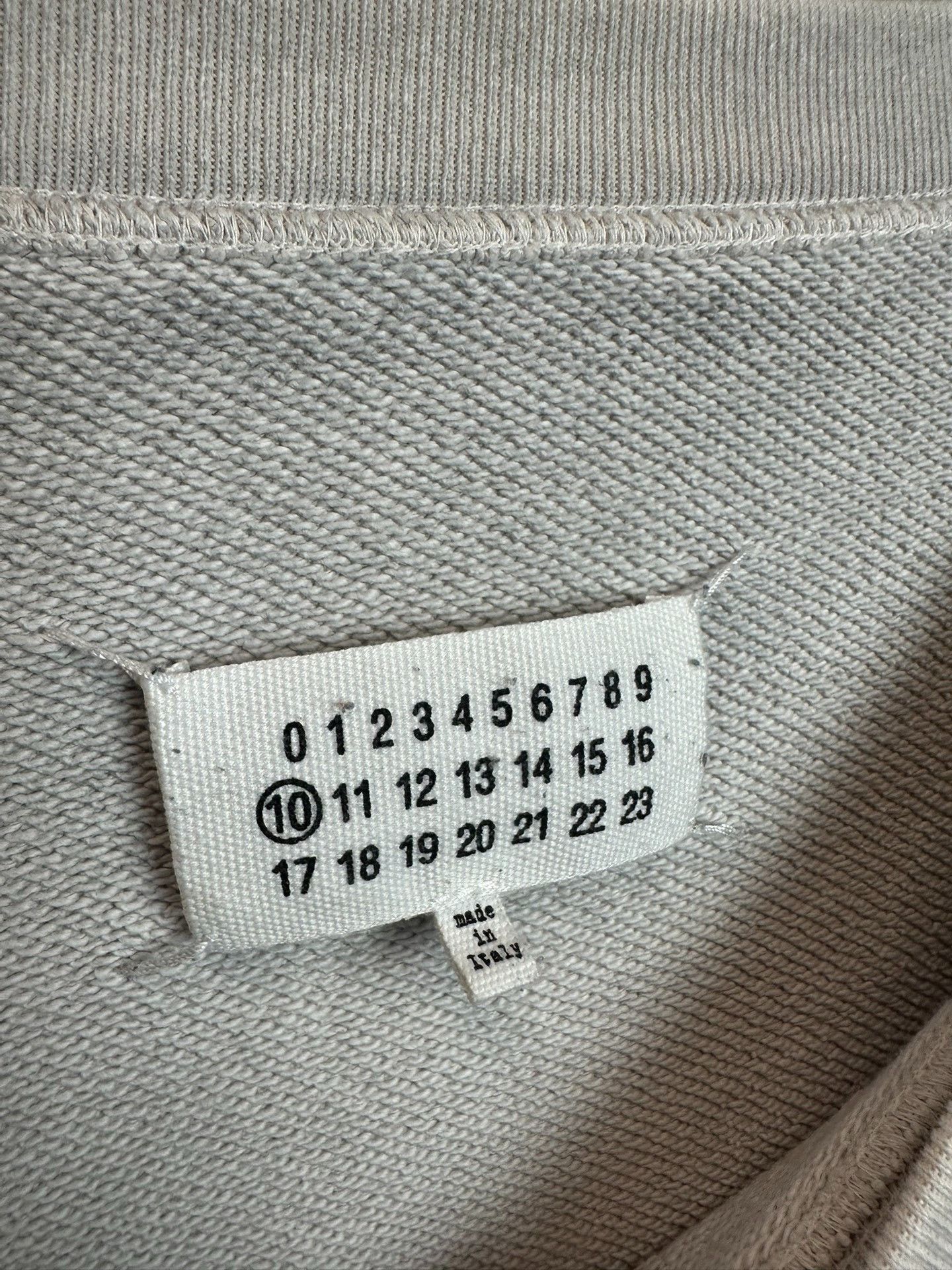 Maison Margiela Maison Margiela Gray relief embroidered pattern logo sweats Size US L / EU 52-54 / 3 - 5 Thumbnail