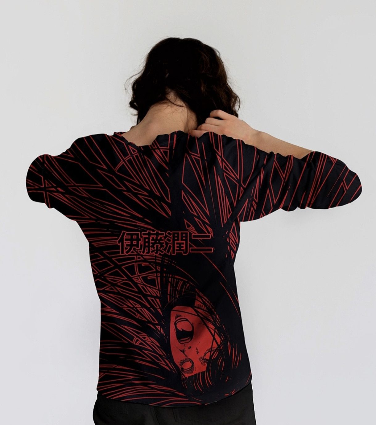 Anime Junji Ito Long Sleeve TShirt Tomie x Uzumaki Full Print Size US L / EU 52-54 / 3 - 10 Thumbnail