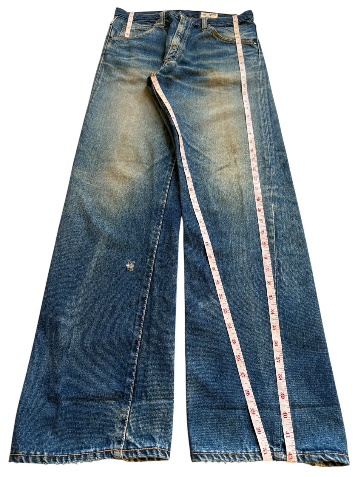 Vintage × Wrangler Vintage Wrangler Rusty Mud Wash Distressed Baggy Jeans Size US 30 / EU 46 - 13 Thumbnail