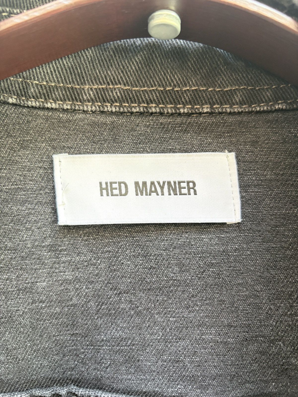 Hed Mayner Hed Mayner Black Distressed Denim Shirt Jacket Size US S / EU 44-46 / 1 - 2 Thumbnail