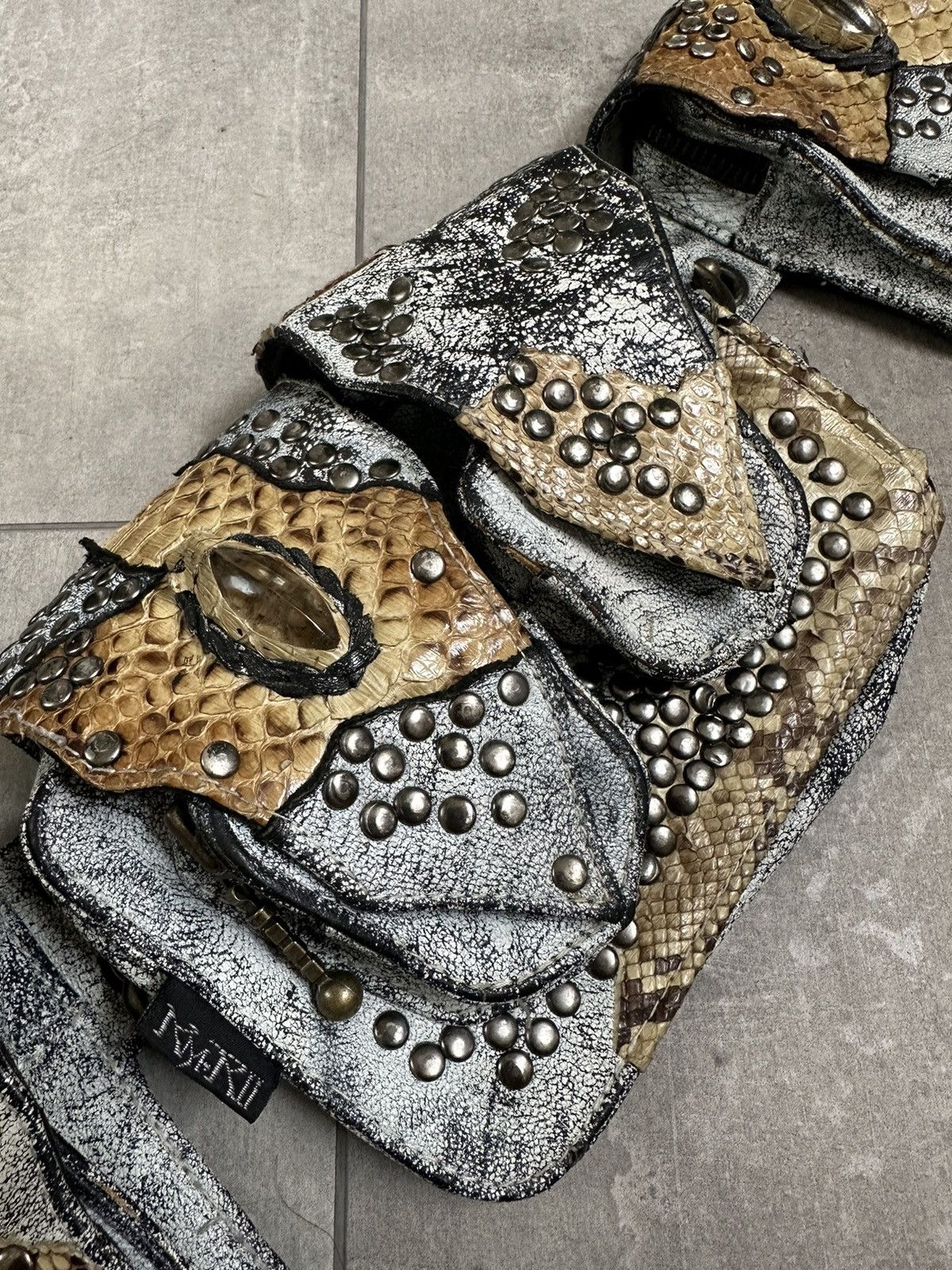KMRii KMRii snakeskin leather studded waistbag / belt Size ONE SIZE - 2 Thumbnail
