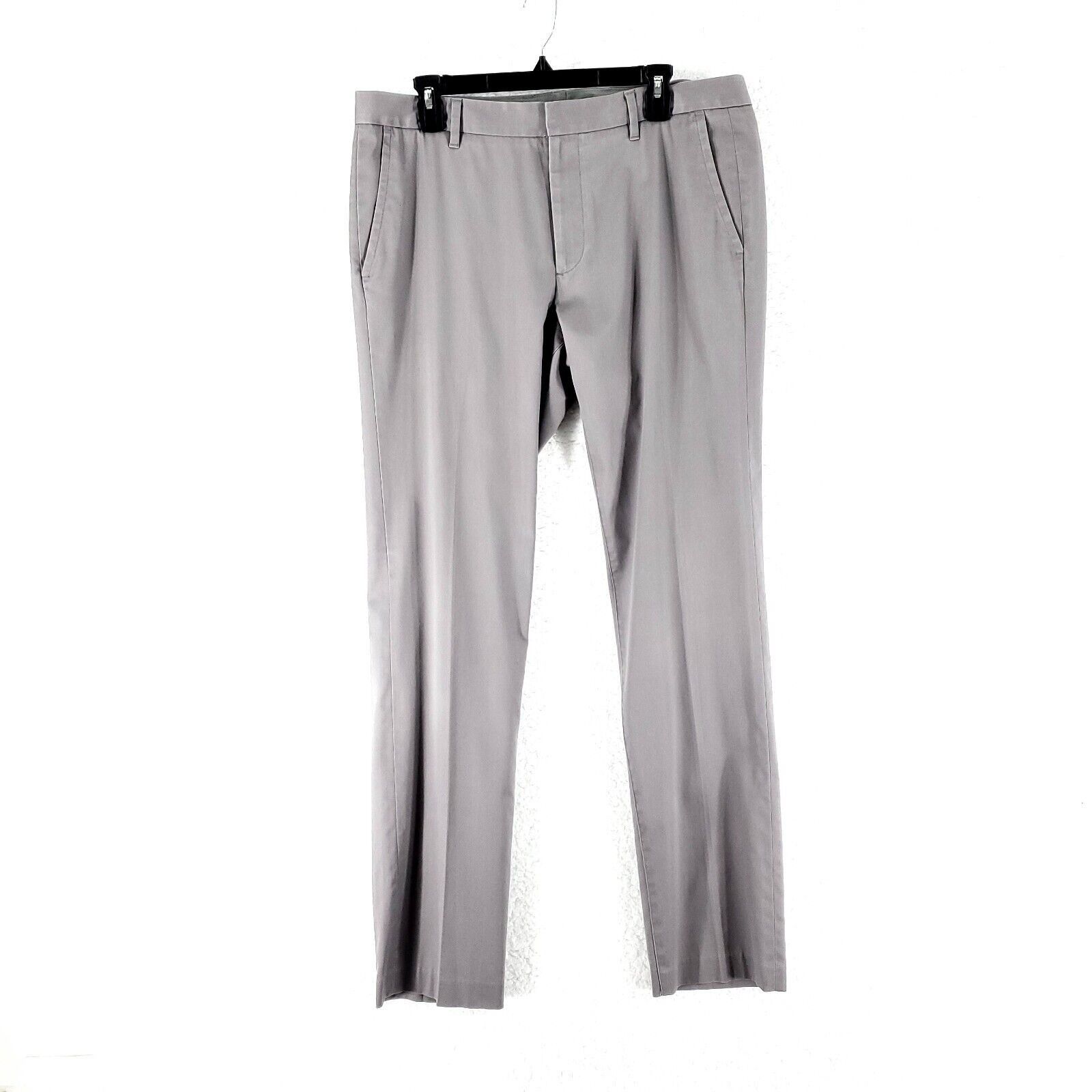 Bonobos Bonobos Friday Cotton Gray Flat Front Mid Rise Chino Pants 3 Size US 37 - 1 Thumbnail