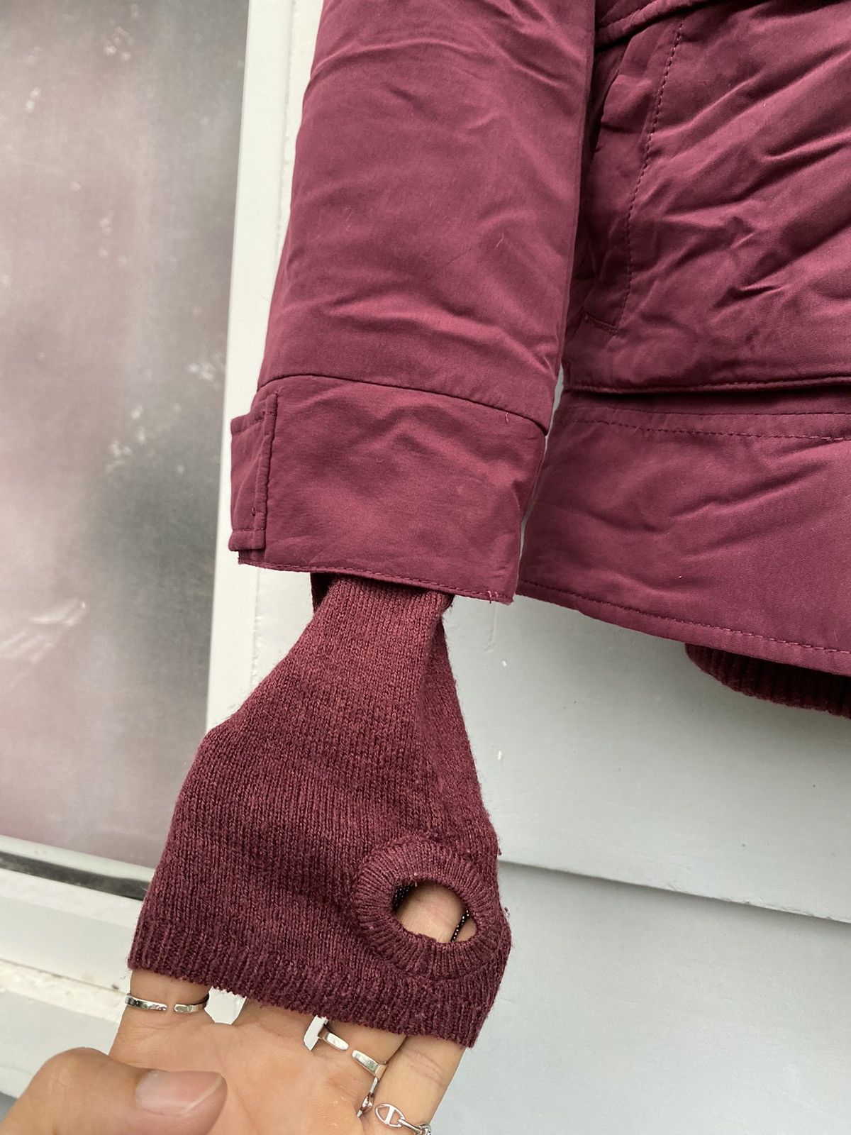 If Six Was Nine Sly Burgundy Fur Hood Parka Jacket Winter Coat Toggle Button Size US S / EU 44-46 / 1 - 6 Thumbnail