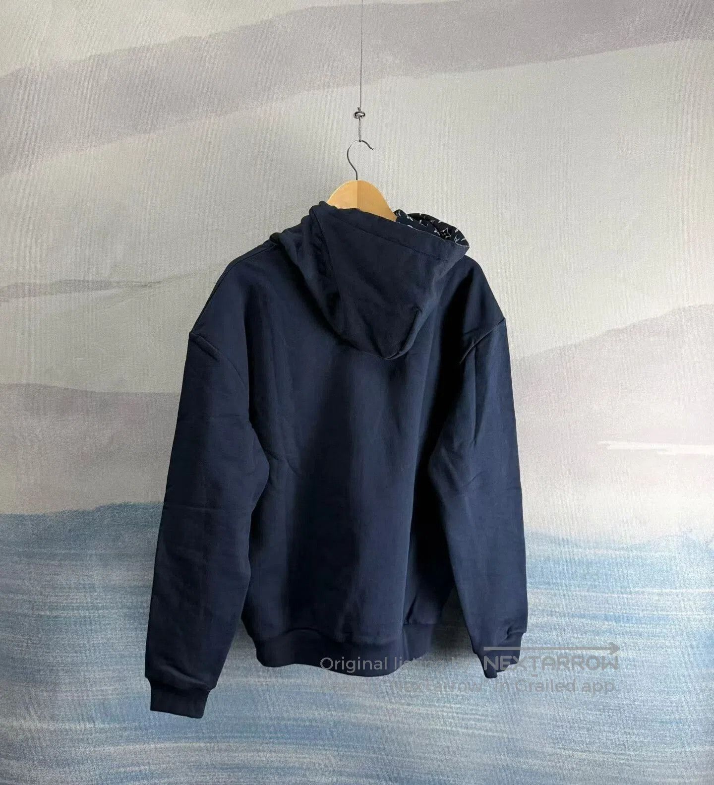 Louis Vuitton louis vuitton navy blue drawstring hoodie. Size XL / US 12-14 / IT 48-50 - 3 Thumbnail