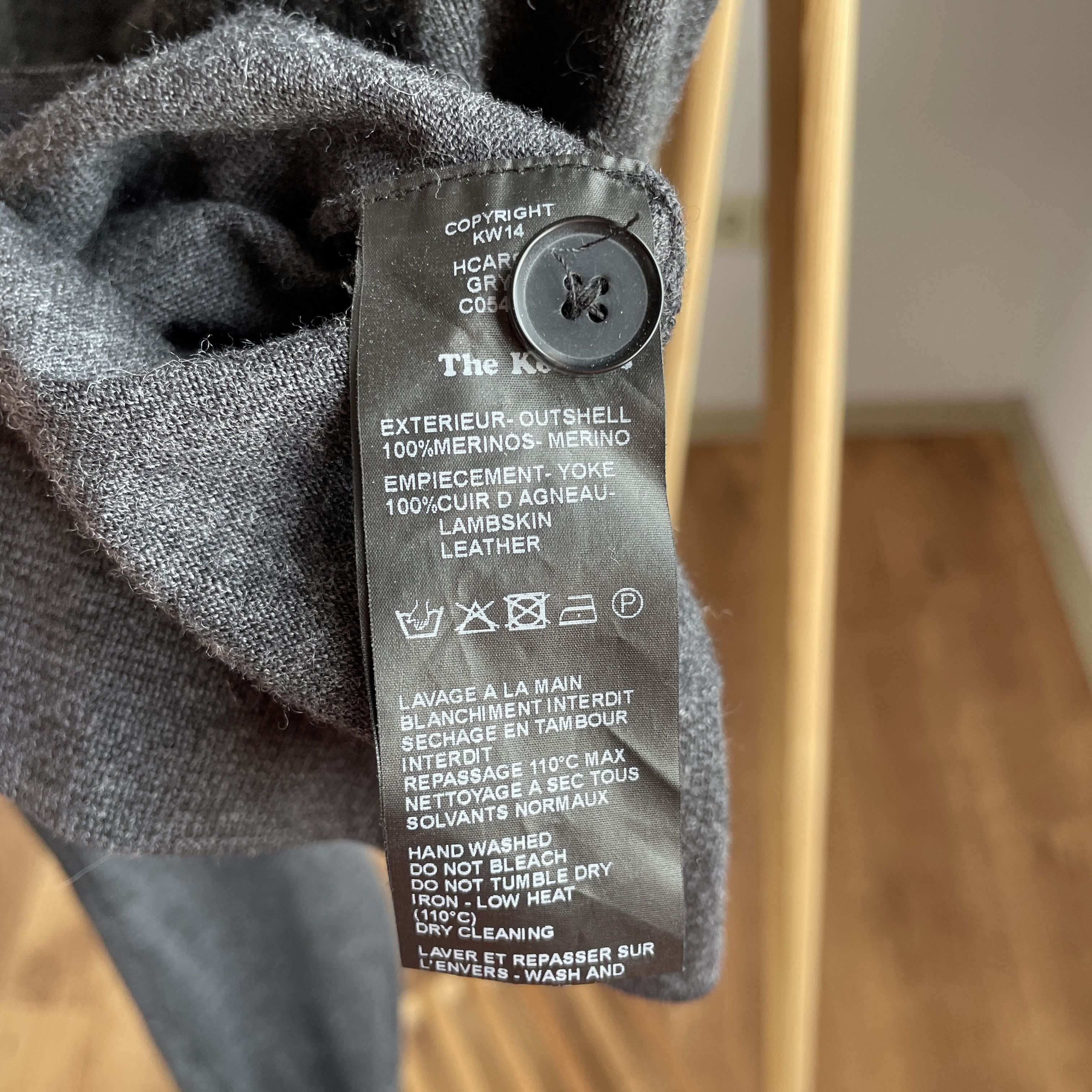 The Kooples The Kooples Merino Wool Leather Details Cardigan Size L Size US L / EU 52-54 / 3 - 12 Thumbnail
