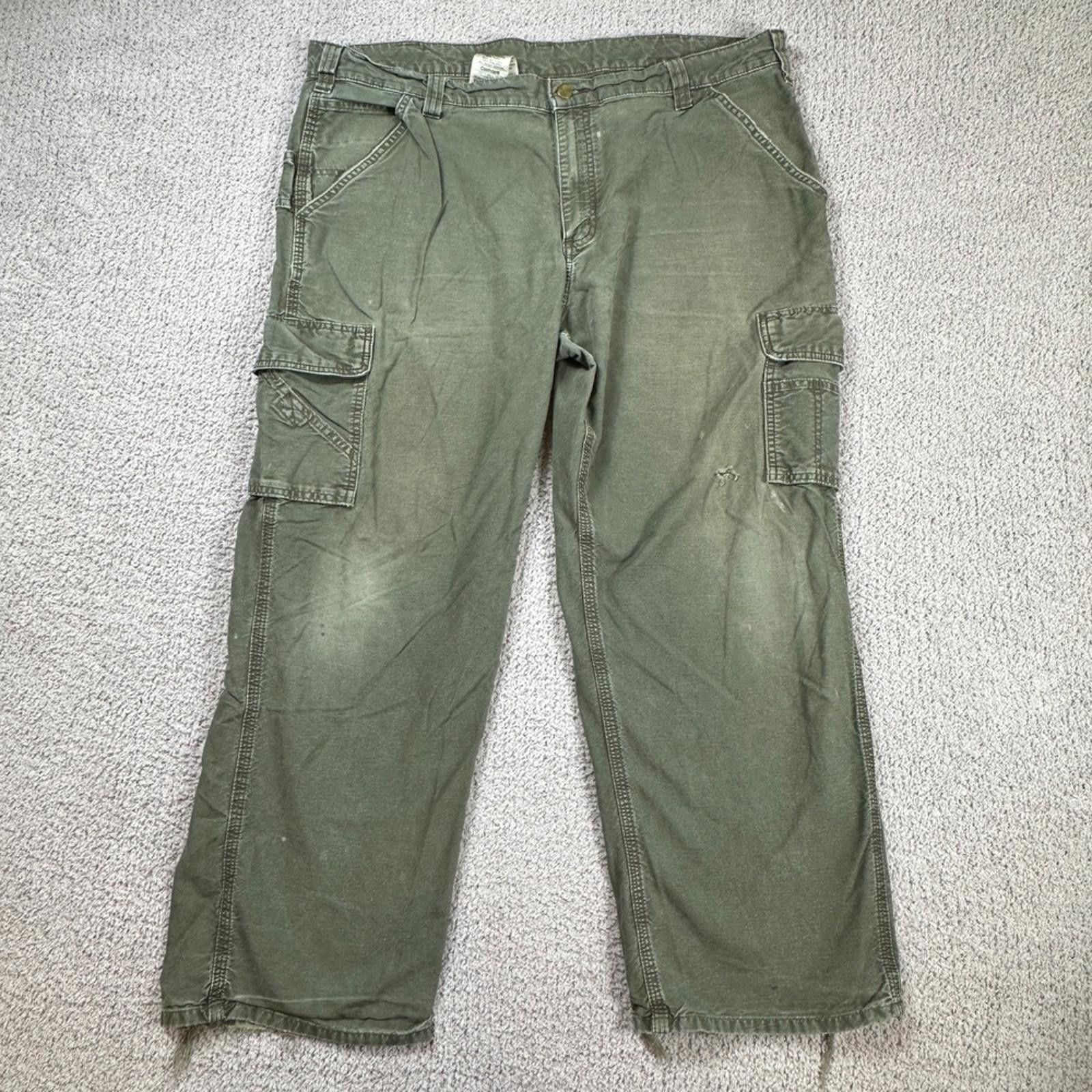 Carhartt Carhartt B236 DOL Work Cargo Pants Mens 40x30 Green Dungaree Size US 40 / EU 56 - 1 Thumbnail