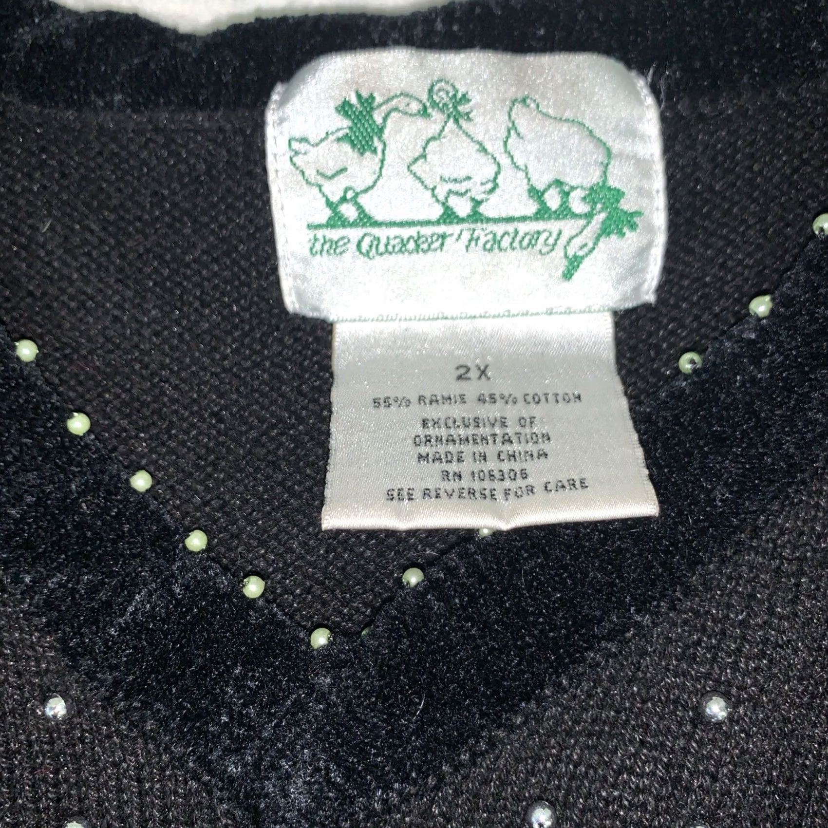 Quacker Factory Vintage Quaker Factory Womens Christmas Festive Beaded Sequin Tree Jumper Sz XXL Size XXL / US 16-18 / IT 52-54 - 3 Thumbnail