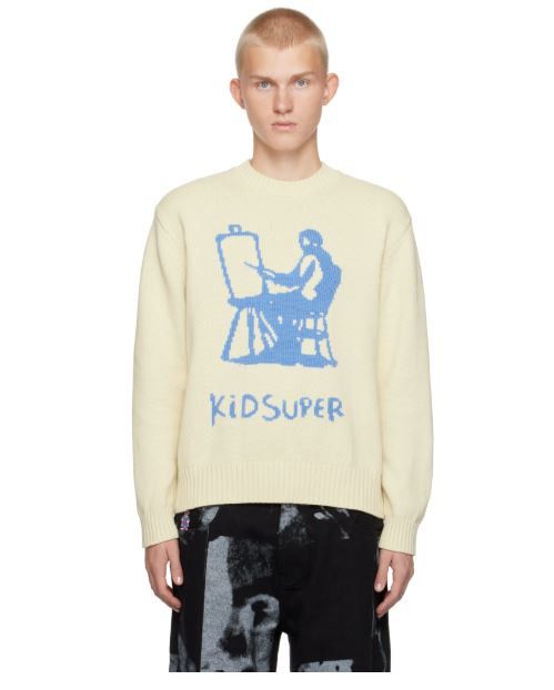 KidSuper Kidsuper Painter Graphic Sweater [Natural] L Size US L / EU 52-54 / 3 - 4 Thumbnail